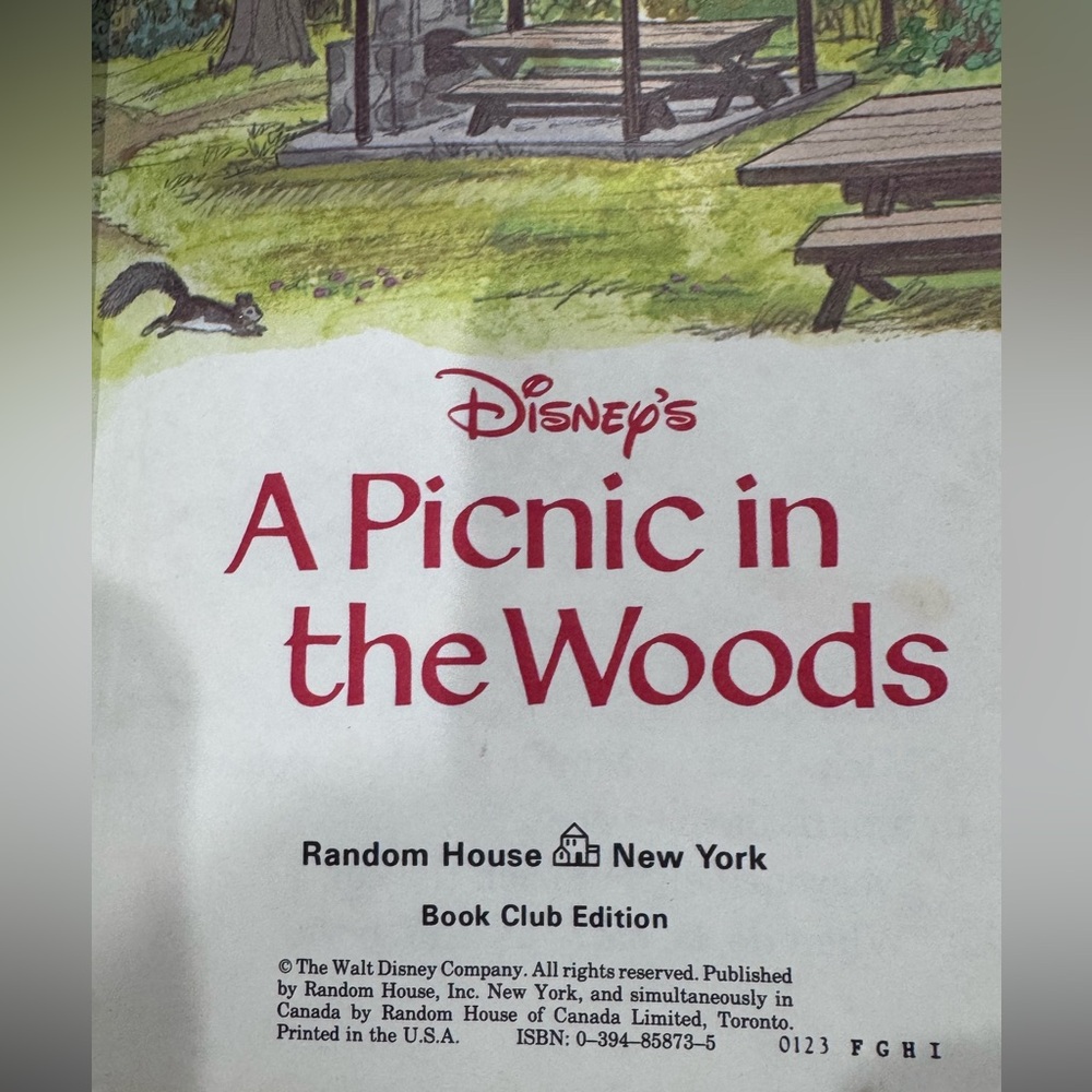 Walt Disney Productions presents  'A Picnic in the Woods' Illustrated Book - Picture 4 of 6